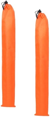 2 Pcs 31.5 x 5 Inch Tripod Monopod Case Bag, Oxford Cloth Foldable Tripod Carrying Case Bag with Drawstring, Fits Speaker/Light Stand/Studio/Outdoor/Travel/Camping, Orange by Unknown