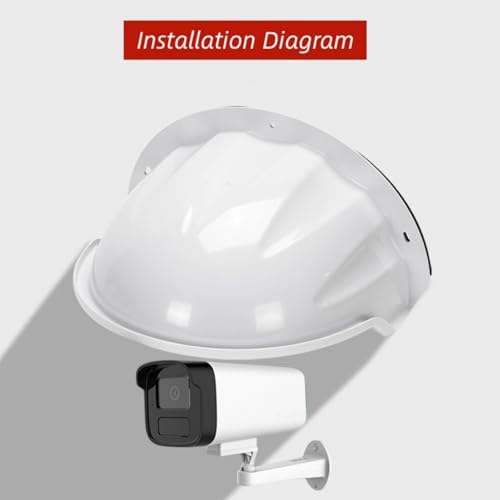 54648999Coolotic Universal Security Camera Sun Rain Cover, Outdoor CCTV Camera Weather Shield Protective Roof Compatible with Hikvision, Nest, Ring, Dome & Bullet Cameras, 2 Pack White - Image 6