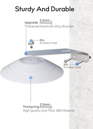 Gcioii Wall Mount for WYZE Cam Pan V3 & Cam Pan V4, Weatherproof Cover and Outside Corner Accessories, Reduce Blind Spots (1 Pack White,Camera not Included) - Image 6