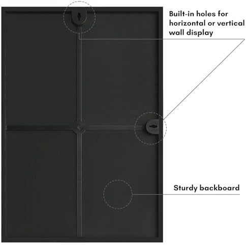 Americanflat Front Loading 13x19 Picture Frame with Shatter-Resistant Glass - Set of 3 - Use as 11x17 Frame with Mat - Metropolitan Collection - Photo Frames for Wall Display - Black - Image 5