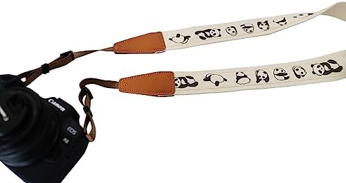 UNIKSTRAP Original Design, Personalized Adjustable Cute Cotton PANDA Camera Strap, Fit for Canon Nikon Sony Olympus Interchangeable Lens Digital Camera/DSLR etc. (Panda) - Image 2