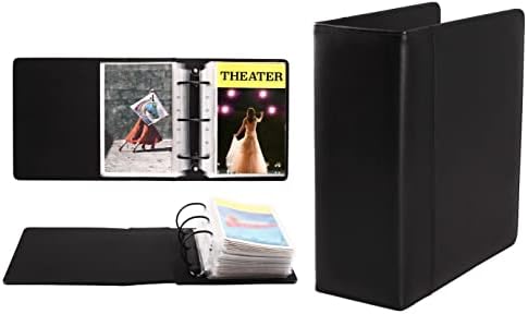 2Fold Binder for Holding Broadway Play Program and Theater Programs with 30 Custom Sheet Protectors - PU Leather - Fits Programs from Mid 1980s to Modern (Black Plain) by 2Fold