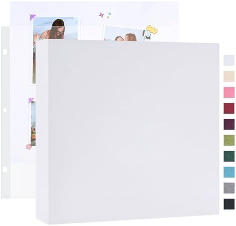 Mublalbum 10x10 Inch 3 Ring DIY Scrapbook Photo Album 40 Pages, White by Mublalbum