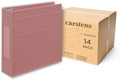 Carstens 3-Inch Heavy Duty 3-Ring Binder - Side Opening, Dusty Rose, Durable Plastic, Precision No-Gap Rings, Waterproof Cover, No Pockets, Holds 400 US Letter Sheets, BPA-Free, Made in USA (1746-3R) by Carstens
