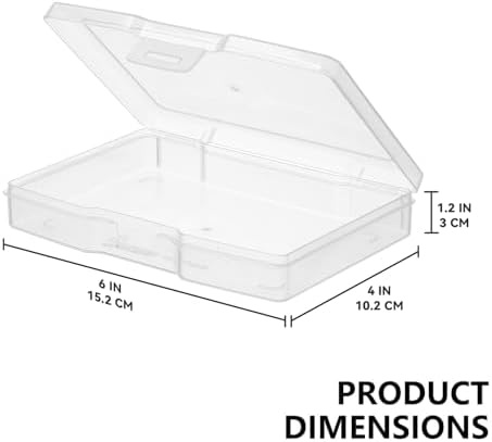 novelinks 6 Pcs 4"x6" Plastic Photo Storage Boxes with Tray (Clear 2Pack) - Image 2
