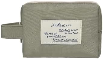 Monolike Archive 247 Handy Pouch, Gray - Small Nylon Pouch, Portable Cosmetic & Toiletry Case, Tech Cable Organizer, Daily Storage Bag by Onlythingsilike