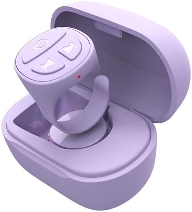TikTok Scrolling Ring, Bluetooth Camera Remote Control, Scrolling Ring Remote for iPhone TIK Tok Facebook YouTube Instagram Android Phone, Auto Tapper for TikTok Live (Purple) by Vekesen
