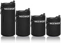 Neewer 4X Lens Case Lens Pouch Bag with Thick Protective Neoprene for DSLR Camera Lens (Fit for Canon, Nikon, Sony, Olympus, Panasonic) Includes: Small, Medium, Large, XL Size by Neewer