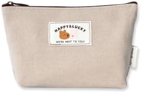 Monolike Happy and Lucky daily Pouch, Beige - Portable Pouch by Onlythingsilike