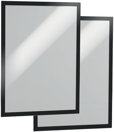 Durable Duraframe Business & Store Self Adhesive Magnetic Sign Holder in Tabloid-Size 11" x 17" Inches - Black Frame - Pack of 4 - Image 2