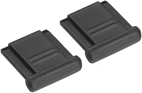 PATIKIL 12mm Universal Camera Hot Shoe Cover Cap, 2 Pack Hot Shoe Cap Hot Shoe Protector Plastic Suitable for Nikon for Fujifilm for Pentax DSLR/SLR Camera, Black by PATIKIL
