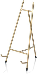 Red Co. 15” Tall Modern Metal Tripod Plate Stand and Art Holder Easel, Gold by RedCo