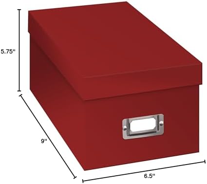 Pioneer Photo Albums BCD-1S/RD BCD-1S CD/DVD Storage Box, Bright Red - Image 2