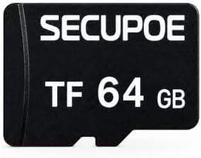 64GB TF Memory Card Class 10 FAT32 High Speed Reading/Writing for Security Camera Dash Cam 24/7 Recording,Black by SECUPOE