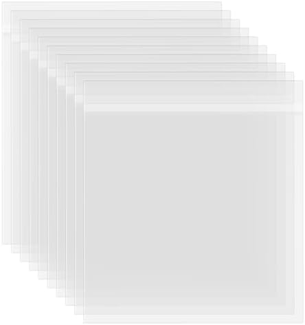 Golden State Art 50 Pack 12x12 Acid-Free Crystal Clear Sleeve Storage Bags by GoldenStateArt