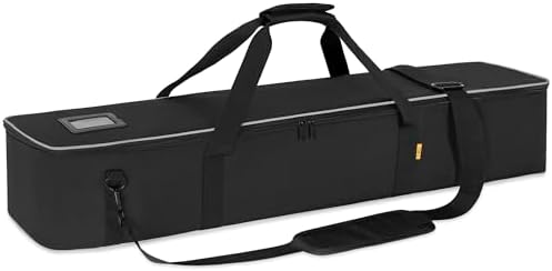 Multifunctional Tripod Bag 36.5 X 7 X 7 Inches / 93 X 18 X 18 cm Heavy Duty Tripod Carrying Case with Handle for Lights, Speakers, Cameras, Booms, Microphone Stands, Black by ITHWIU
