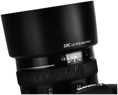 JJC Reversible Bayonet Lens Hood Shade for Canon EF 50mm F1.4 USM Lens, Replaces Canon ES-71II, Blocks Stray Light, Non-Glare Matte Finish, Compact Storage by JJC