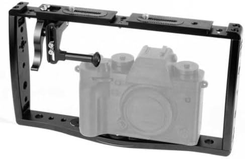 Camera Stabilizer Tray with Dual Handles Lights and Tripod Mount Bracket Compatible with Standard Mounting Accessories(New Black Bracket) by Unknown