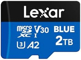 Lexar 2TB Blue Micro SD Card Up to 160MB/s microSDXC UHS-I Memory Card by Lexar