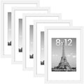 upsimples 8x12 Picture Frame, Gallery Wall Frames Set of 5, White by upsimples