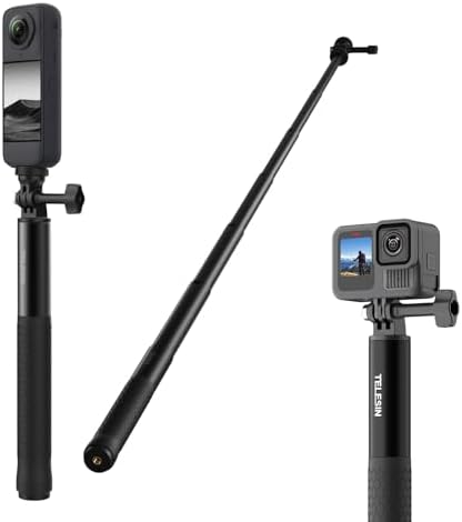 TELESIN 60" Selfie Stick for DJI Insta360 GoPro Cameras, Extendable by telesin
