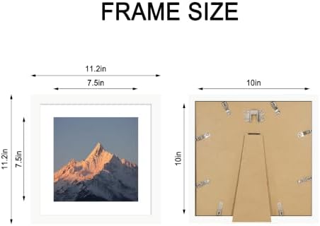 10x10 Picture Frame Set of 4 with Real Glass, Wall & Tabletop Display - Image 4