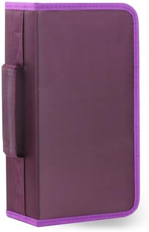 DVD Case CD Storage,128 Capacity CD Cases Holder DVD Storage Case Holders CD DVD Disc Case Storage Wallet Binder for Car Home Office Travel (128 Purple) by YILAGCDDVDCase
