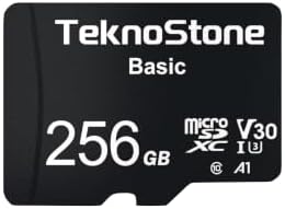 256GB Basic MicroSDXC TF Memory Card with Adapter 1 Pack by Teknostone
