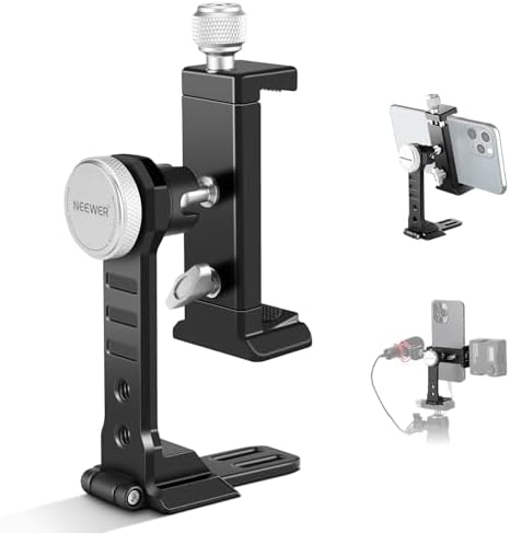 NEEWER Smartphone Tripod Mount Aluminum Alloy, 360° Rotatable Phone Stand by Neewer