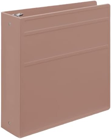 Carstens 3-Inch Heavy Duty 3-Ring Binder - Side Opening, Dusty Rose, Durable Plastic, Precision No-Gap Rings, Waterproof Cover, No Pockets, Holds 400 US Letter Sheets, BPA-Free, Made in USA (1746-3R) by Carstens