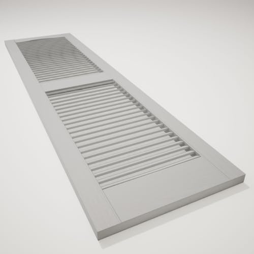 Ekena Millwork Lifetime Vinyl LL1S14X04800PG Standard Cathedral Top Center Mullion, Open Louver Vinyl Shutters, w/Installation Shutter-Lok's & Matching Screws (Per Pair), 14 1/2"W x 48"H, Paintable - Image 6