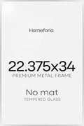 Homeforia 22.375x34 Silver Puzzle Poster Frame, High-End Metal, Glass by Homeforia