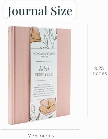 Duncan & Stone Baby Book First Year Memory Keepsake, Linen, Lilac - Image 2