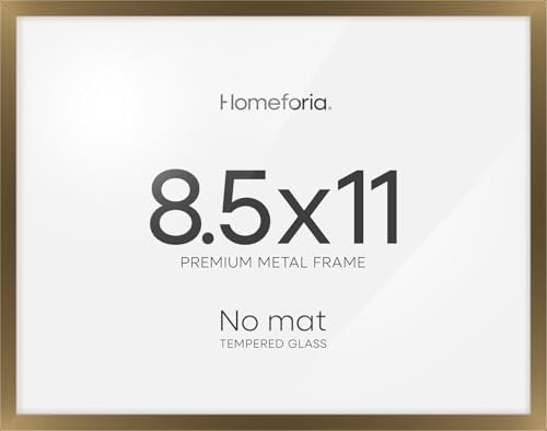 Homeforia 8.5x11 Bronze Diploma Frame, High-End Metal, Glass by Homeforia