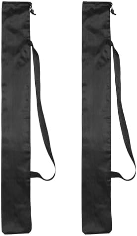 PATIKIL 34 x 4 Inch Tripod Carrying Case, 2 Pack Camera Tripod Carrying Bags Oxford Cloth Padded Bag for Camera Gear Mic Light Stand Sheet Music Photography Accessories, Black by PATIKIL