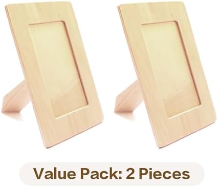 LWR CRAFTS Wooden DIY Photo Frame 4" x 6" Pack of 2 - Image 4