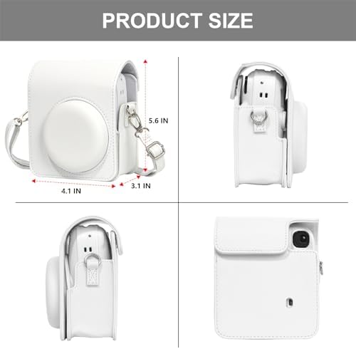 CAIYOULE Camera Case for Fujifilm Instax Mini 13 Instant Camera, White - Image 4