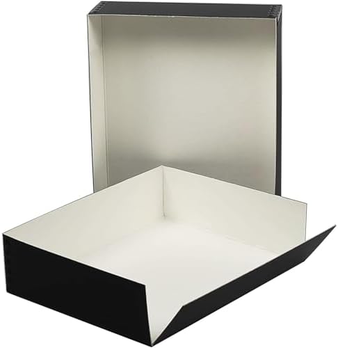 Lineco Museum Archival Storage Box, Drop Front, 9.25x11.75x3 in, Black - Image 5