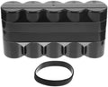 Film Storage Case Black Plastic 5-roll Canister Holder by FIXOSHEE