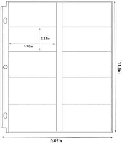 Business Card Holder Sleeves (100 Pack for 2000 Cards) for 3 Ring Binder - Image 2