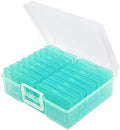 4" x 6" Photo Storage Case with Handle, 16 Inner Photo Organizer Keeper, Extra Large Storage Picture Boxes, Seed Storage, Transparent Craft Keeper (Green) by Naivees