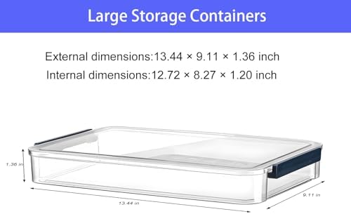Clear Storage Box with Latch, 2 Pack, Stackable - Image 2