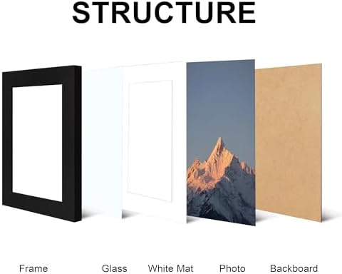 5x7 Picture Frame Set of 4 with Real Glass, Wall & Tabletop Display - Image 3