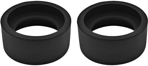 2PCS Eyepiece Eye Cup Soft Rubber Eyepiece Cover Binocular Eye Cups Replacement for 34-36 mm Stereo Microscope (Flat Angle), black by Unknown