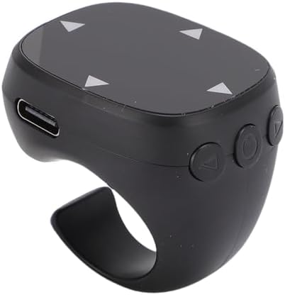 Tangxi Phone Scrolling Ring Remote Control, Wireless Page Turner for Phone Tablet Camera, Bluetooth 5.3 Air Finger Ring Mouse with a Touchpad (Black) by Tangxi