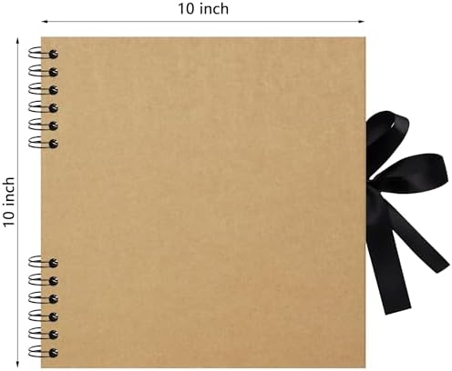Scrapbook Photo Album DIY 10x10 Inch Thick Kraft 40 Pages Kraft - Image 3