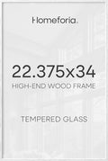 Homeforia 22.375x34 White Oak Puzzle Poster Frame, High-End Wood, Glass by Homeforia