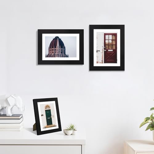 5x7 Picture Frame Set of 4 with Real Glass, Wall & Tabletop Display - Image 2