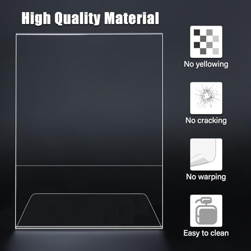 xydstay 3 pack 8.5x11 Acrylic Sign Holder, L Shape, Plastic Flyer Stand - Image 4