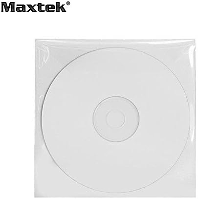 Maxtek 100 Pieces Clear Transparent CPP Plastic CD DVD Sleeves Envelope Holder, 100 Micron Thickness. (Pack of 2) - Image 2